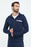 Sweat zippé capuche logo printé Emporio armani 00135 Marine 112053 3F573