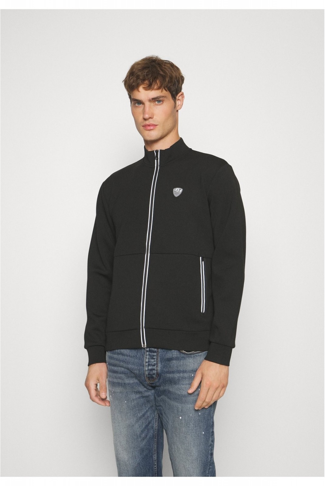 Sweat zippé col montant Ea7 1200 BLACK 8NPM19 PJ4EZ