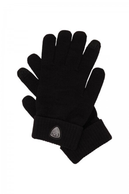 Gants logo écusson SmarTouch Ea7 00020 NERO 240130 3F104