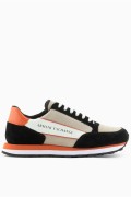 Sneakers bimatières Armani exchange T079 BLACK+ORANGE+CREAM XUX083 XV263