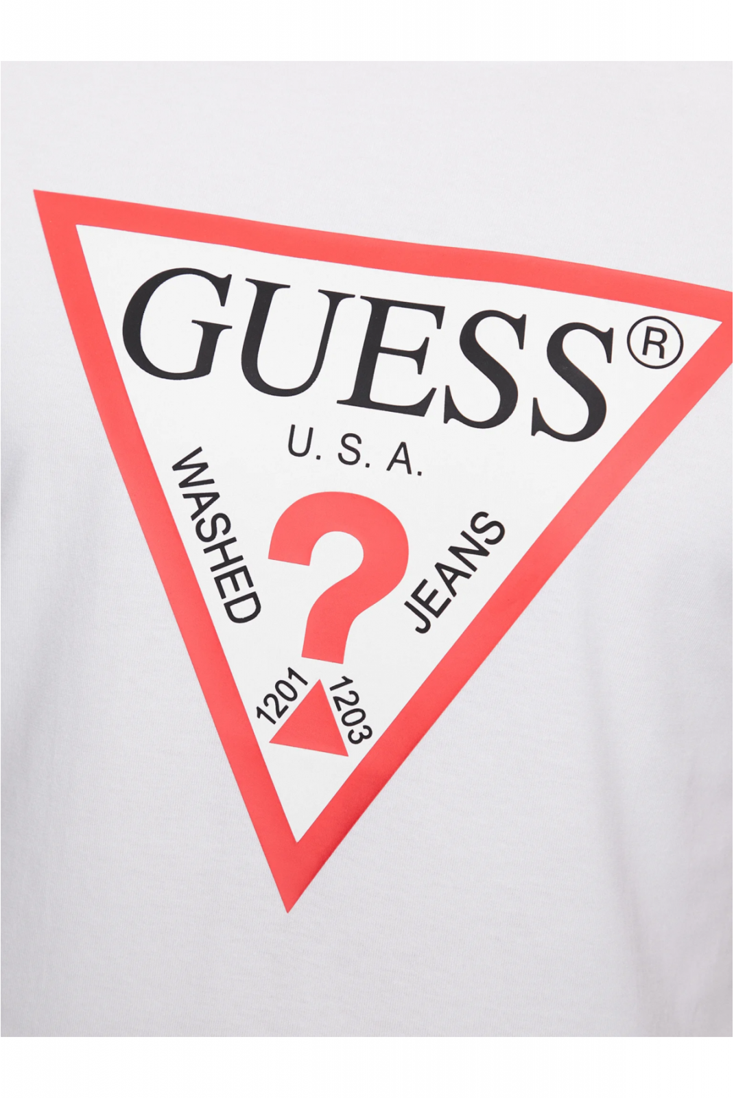 TShirt slim fit logo iconique Guess jeans G011 Pure White M2YI71 I3Z14