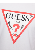 TShirt slim fit logo iconique Guess jeans G011 Pure White M2YI71 I3Z14