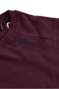 Sweat slim à logo brodé épaule Guess jeans A414 MAROON NOIR M3BQ25 KBY31