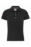 Polo stretch à logo brodé Tommy Jeans BDS Black DW0DW15847