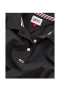 Polo stretch à logo brodé Tommy Jeans BDS Black DW0DW15847