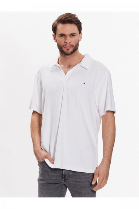 Polo en éponge Tommy Hilfiger YBR White UM0UM02789