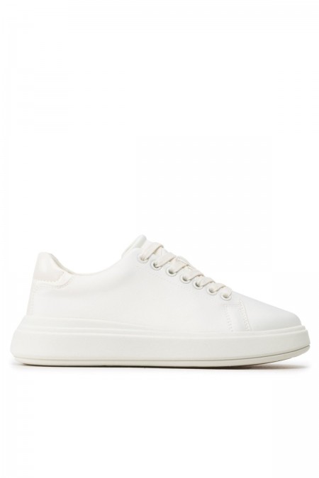 Sneakers basses monochrome Calvin klein YBJ Marshmallow HW0HW01426