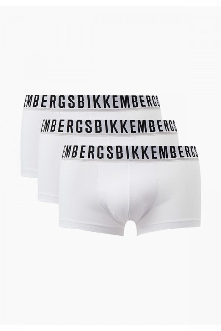 Tripack de boxers coton stretch Bikkembergs WHITE BKK1UTR01TR