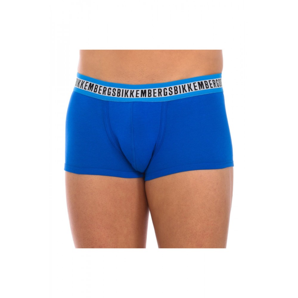 Bipack boxers stretch en coton Bikkembergs BLUE BKK1UTR08BI