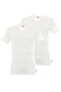 Bipack tshirts slim col V Bikkembergs WHITE BKK1UTS02BI