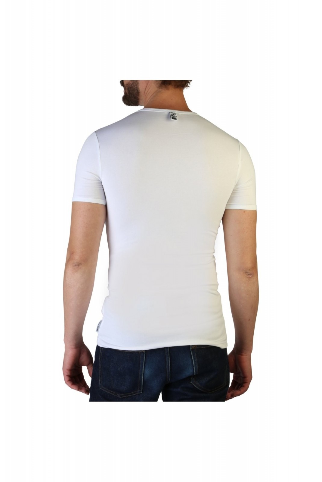 Bipack tshirts slim col V Bikkembergs WHITE BKK1UTS02BI