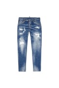 Jean droit troué doublé Dsquared2 470 DENIM S79LA0021