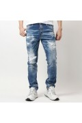 Jean droit troué doublé Dsquared2 470 DENIM S79LA0021