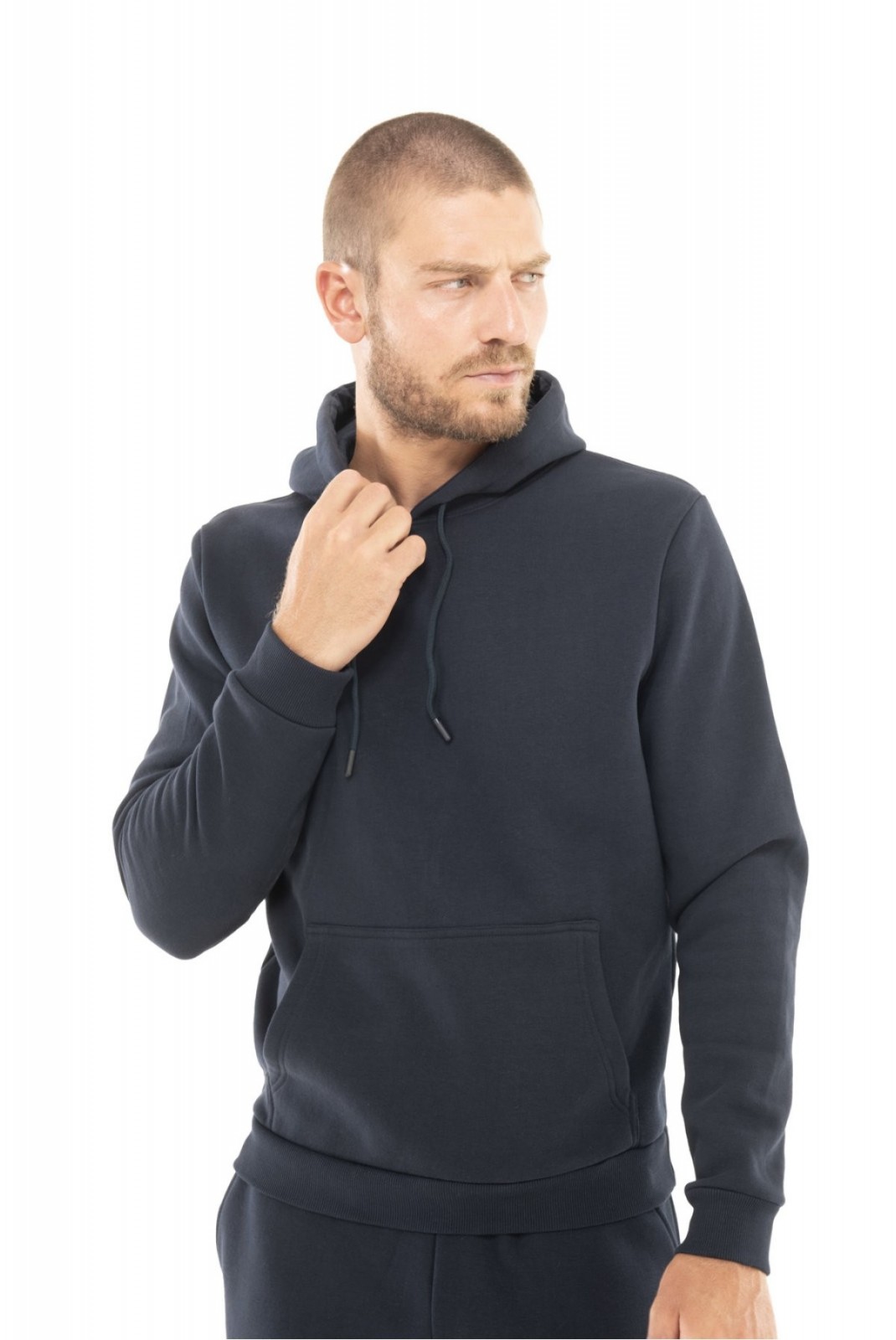 Sweat capuche molletonné Just Emporio NAVY  JE-226