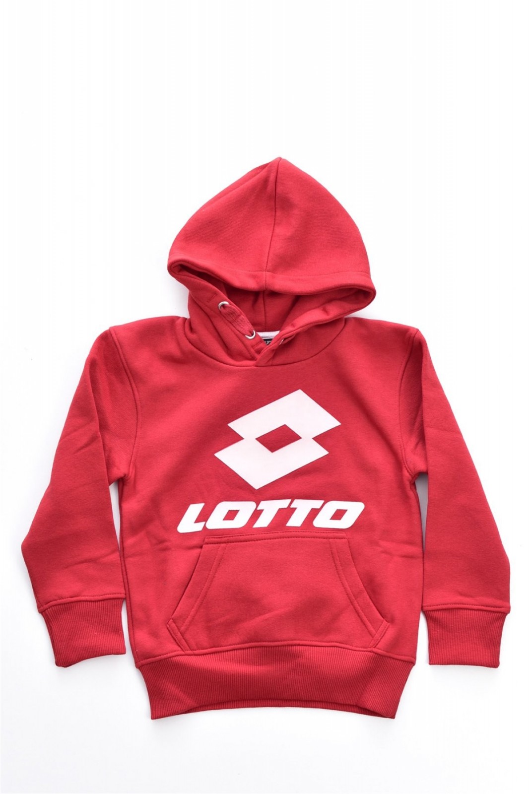 Sweat capuche gros logo Lotto Rouge LOTTO23402