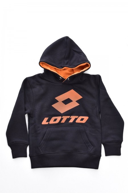 Sweat capuche gros logo Lotto Noir LOTTO23402