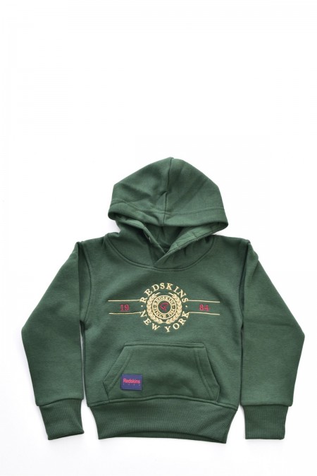 Sweat capuche logo brodé Redskins Green R231092