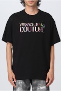 TShirt droit logo relief Versace Jeans 899 BLACK 74GAHG01 CJ01G