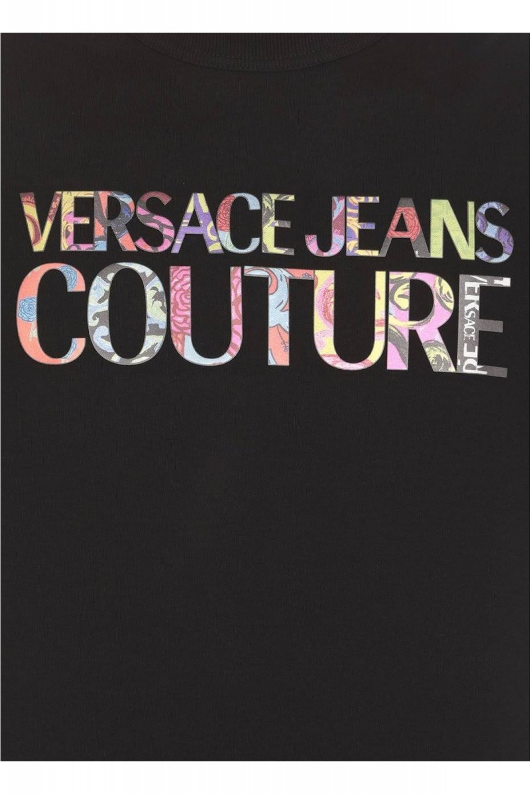 TShirt droit logo relief Versace Jeans 899 BLACK 74GAHG01 CJ01G