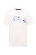 TShirt luxe motif ourson Palm Angels BLUE/WHITE PMAA001E20JER0044401