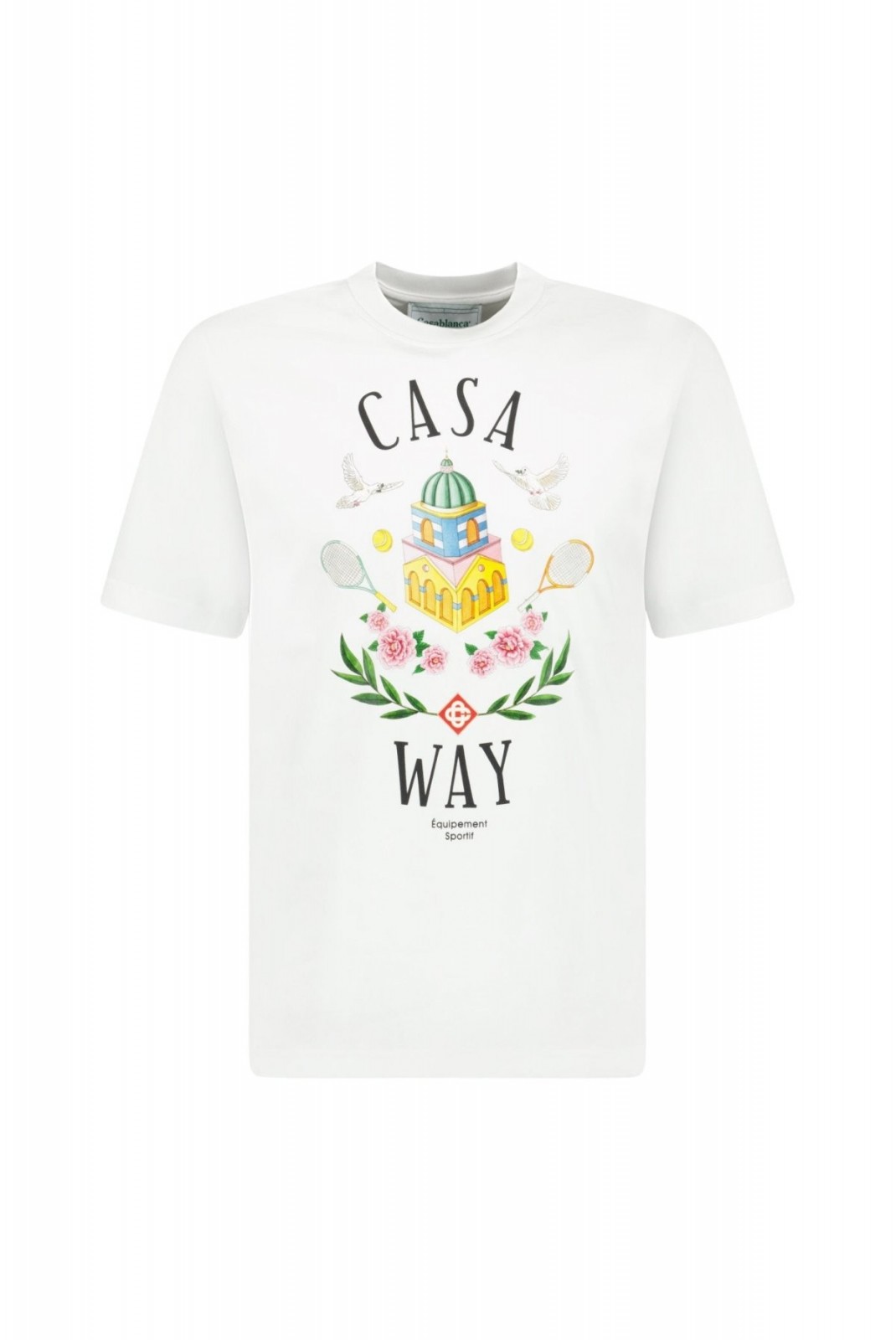 TShirt 100% coton logo printé Casa blanca WHITE/JERSEY MS23-JTS-001-25