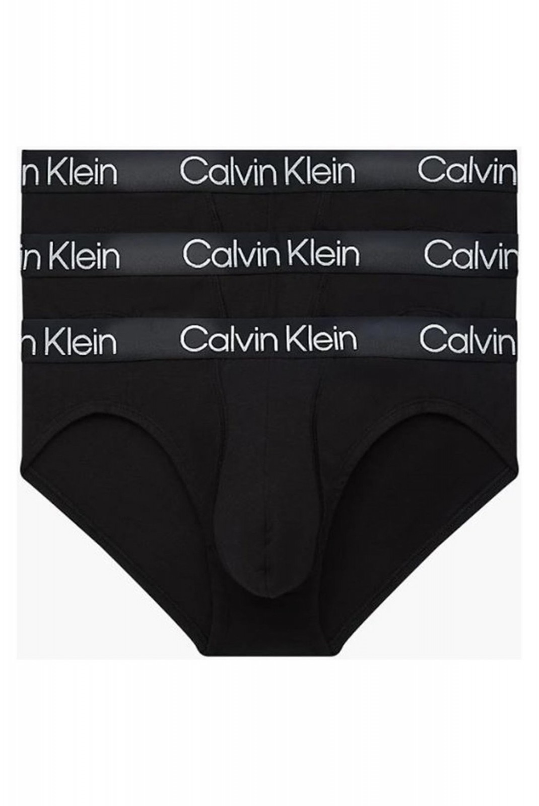 Lot de 3 slips stretch Calvin klein 7V1 BLACK 000NB2969A