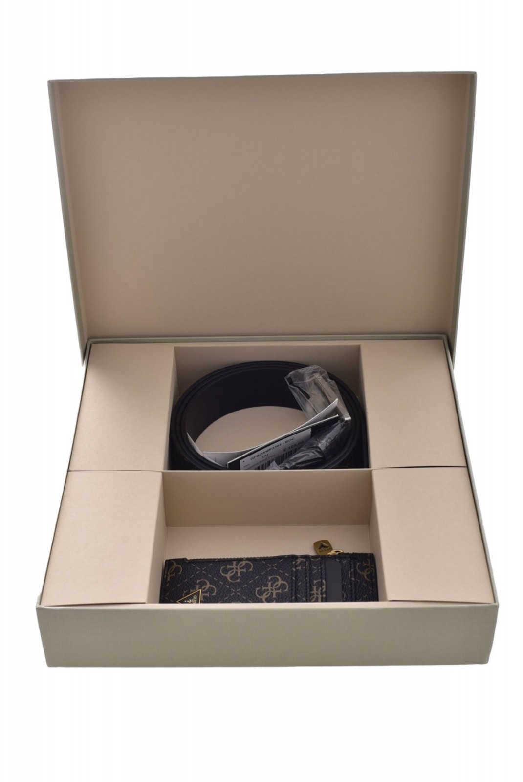 Coffret ceinture et porte monnaie cuir Guess jeans BOC GFBOXM P3305