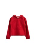 Sweat crop à capuche logo brodé Guess jeans G5R4 DOWNTOWN RED J3BQ21 KBXX1