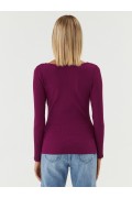 Top stretch cotelé Guess jeans A416 REGAL VIOLET  W2YP46 KBCO2