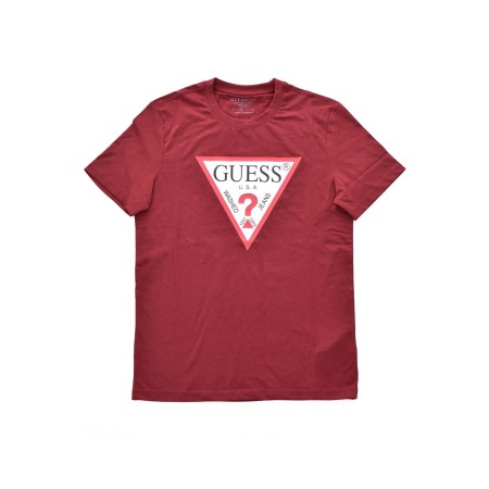 TShirt slim fit logo iconique Guess jeans G578 DARK JAM RED M2YI71 I3Z14