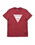 TShirt slim fit logo iconique Guess jeans G578 DARK JAM RED M2YI71 I3Z14