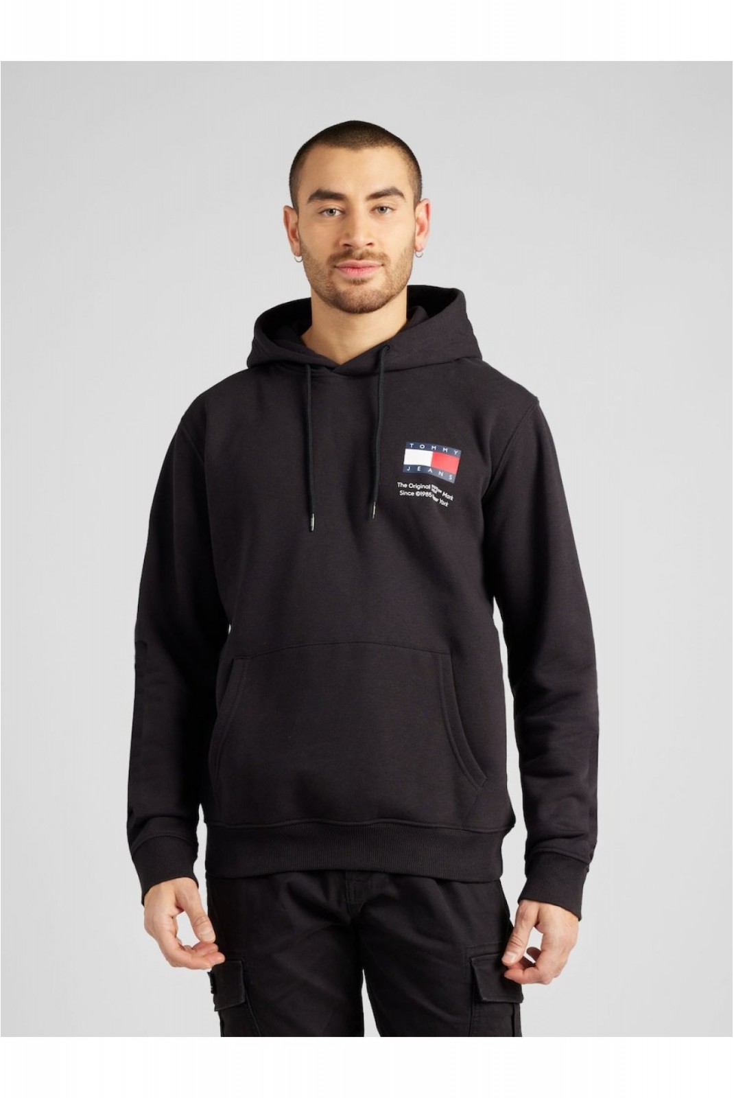 Sweat capuche logo printé Tommy Jeans BDS Black DM0DM18418