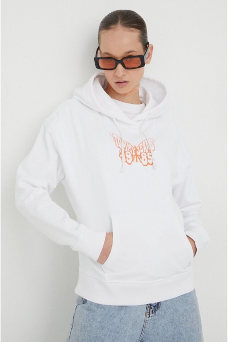 Sweat capuche logo papillon Tommy Jeans YBR White DW0DW17340