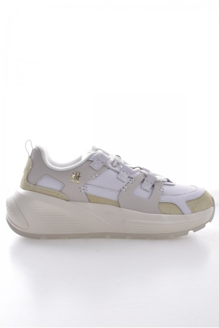 Baskets cuir Premium runner stitch Tommy Hilfiger YBS White FW0FW07709