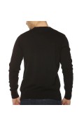 Pull 100% coton col V Schott BLACK PLB110