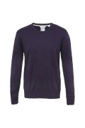 Pull 100% coton col V Schott NAVY PLB110