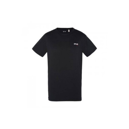 TShirt coton logo brodé Schott BLACK TSCREWEMB