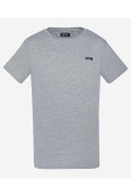 TShirt coton logo brodé Schott HEAT.GREY TSCREWEMB