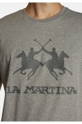 T-shirt logo La martina 01002 medium heather grey CCMR05-JS206