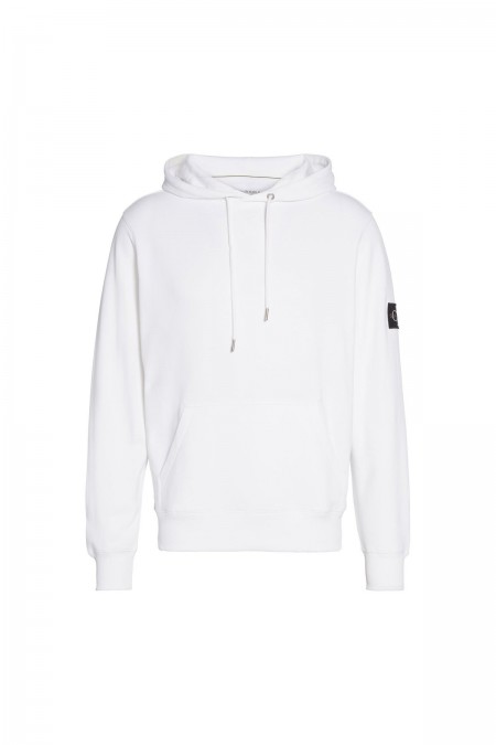 Sweat capuche monogramme Calvin klein YAF BRIGHT WHITE J30J314036