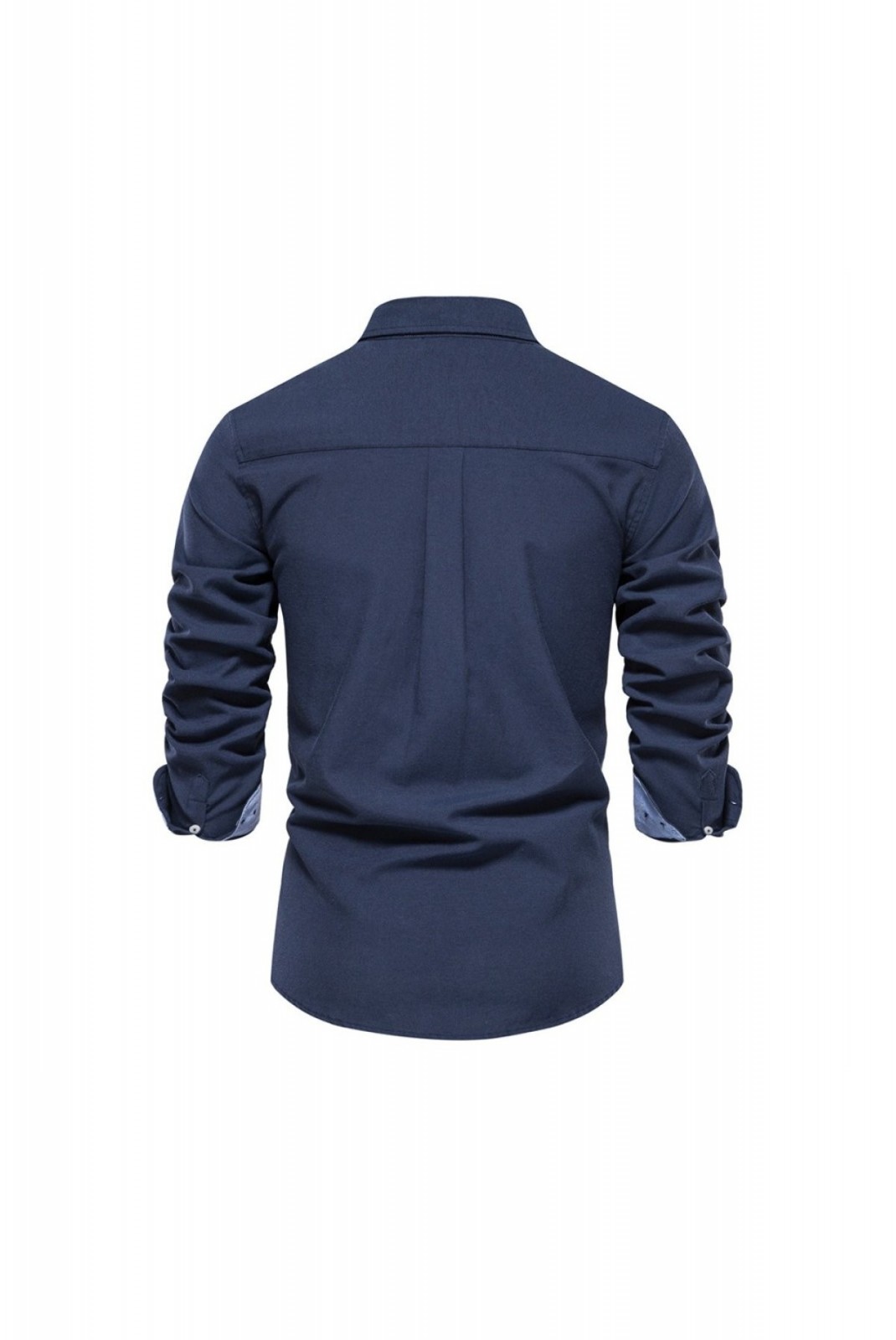 Chemise ML droite ajustée ATOM Navy blue SH700