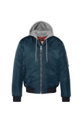 Bomber capuche sweat amovible Schott NAVY GLOSTER23