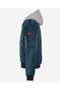 Bomber capuche sweat amovible Schott NAVY GLOSTER23