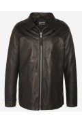 Blouson cuir col fourrure amovible Schott BROWN LCNICOLAS