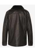 Blouson cuir col fourrure amovible Schott BROWN LCNICOLAS