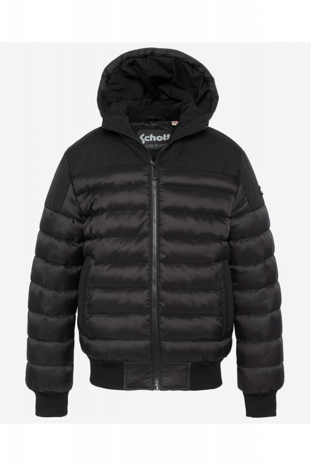 Doudoune capuche Schott BLACK JKTRAFB