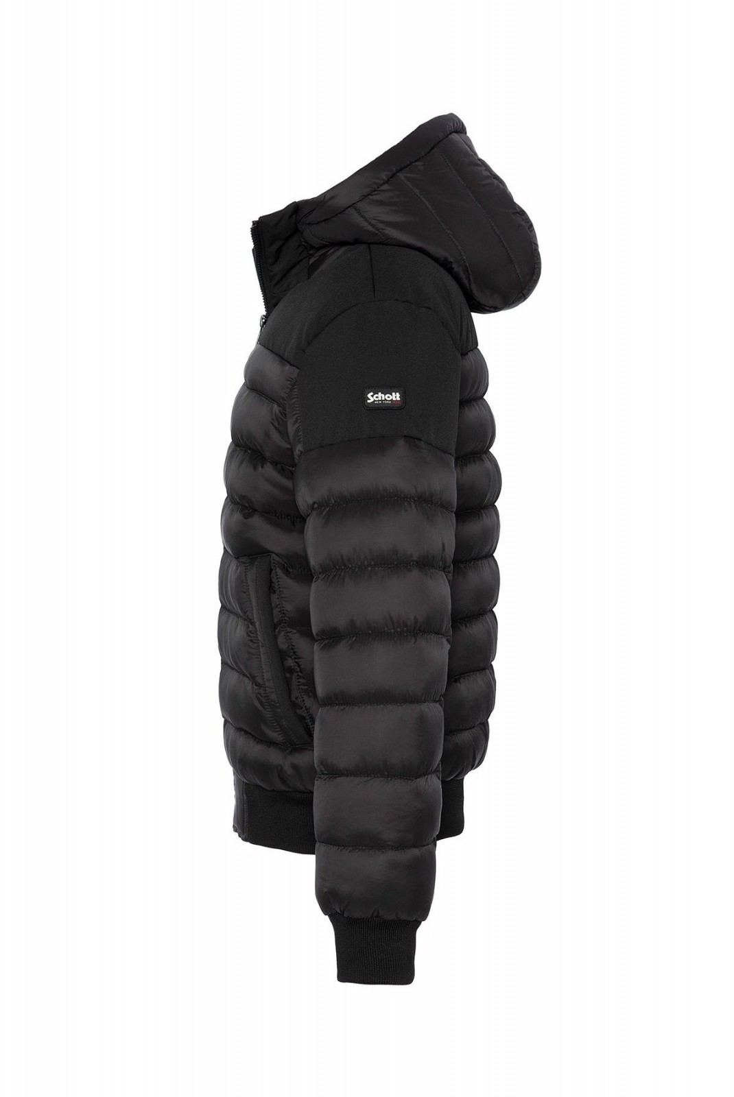 Doudoune capuche Schott BLACK JKTRAFB