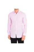 Chemise ML Bar6 CAFE COTON Pink-Stripes White BAR6-SLIM-33LS