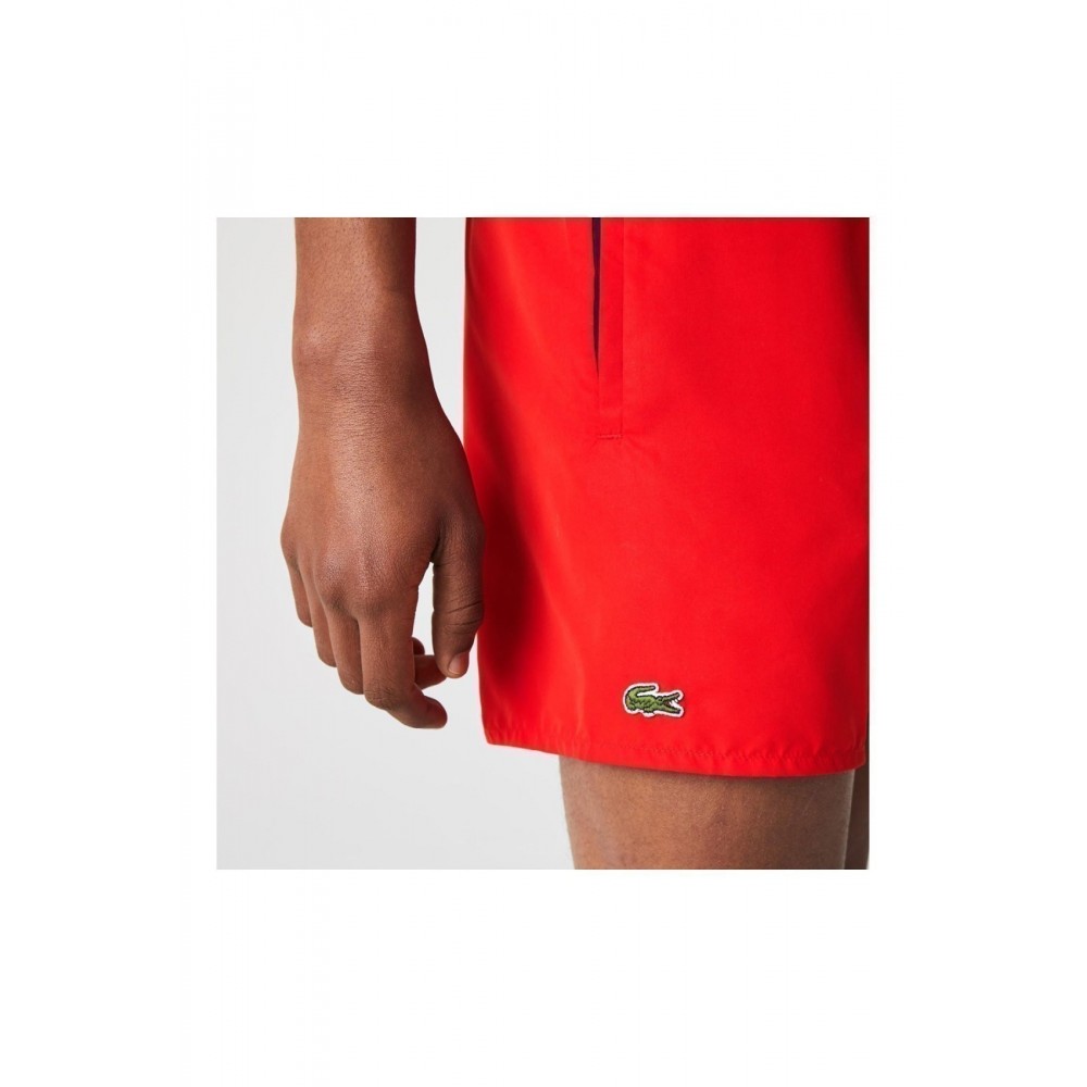 Short de bain logo Lacoste 528 rouge-240/bleu marine-166 MH6270