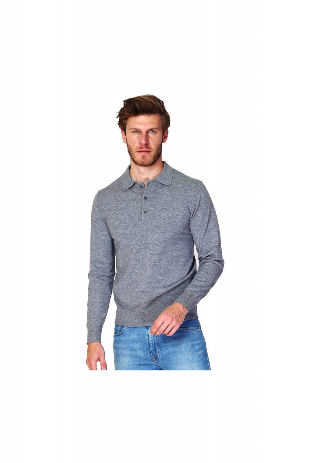 Pull col polo WILLIAM DE FAYE FLANELLE WFM90